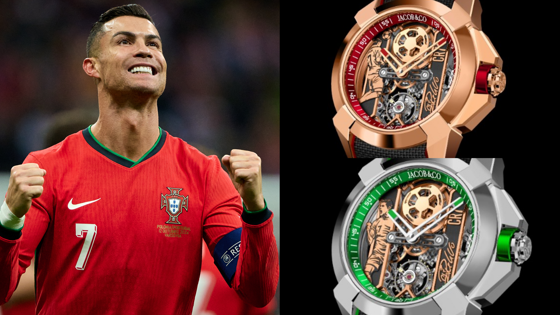 Cristiano Ronaldo given unique 1.3m watch as part of collaboration with luxury designers Jacob Co with offerings in CR7 collection worth up to 160 000 Goal UK